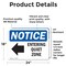 Signmission Entering Quiet Zone (Left Arrow) Sign With Symbol, 24 in W x Rectangle, Vinyl Decal OS-2PACK-NS-D-1824-L-12093 - alternate 4